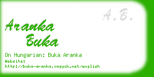 aranka buka business card